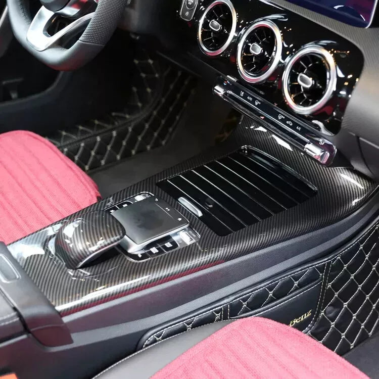 ABS CARBON CONSOLE GEAR BOX COVER PANEL FOR MERCEDES A CLA CLASS W177 C118 19-24